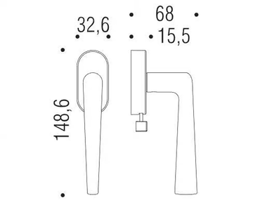 ROBOTRE CD 92 DK Z - DK window handle with lock on rose by Colombo Design - view 3